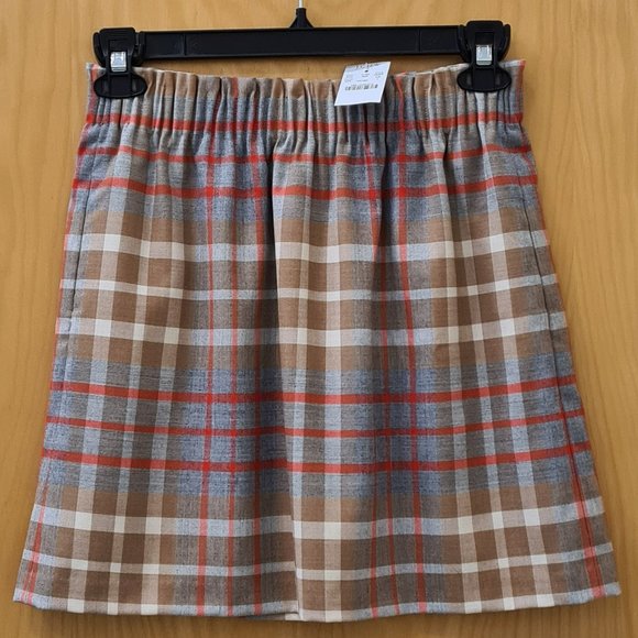 J.Crew NWT Plaid Sidewalk Skirt size 4 - Picture 2 of 5